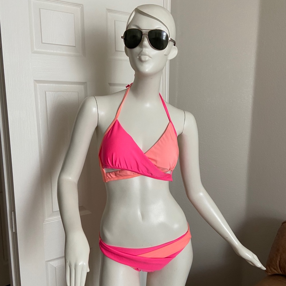 NWT YMI pink and orange bikini SZ L